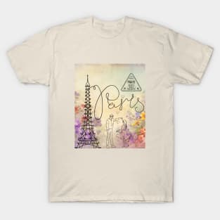 Romance in Paris: Dancing Duo Tee, vacation, Honeymoon, Lover's travel vacation T-Shirt